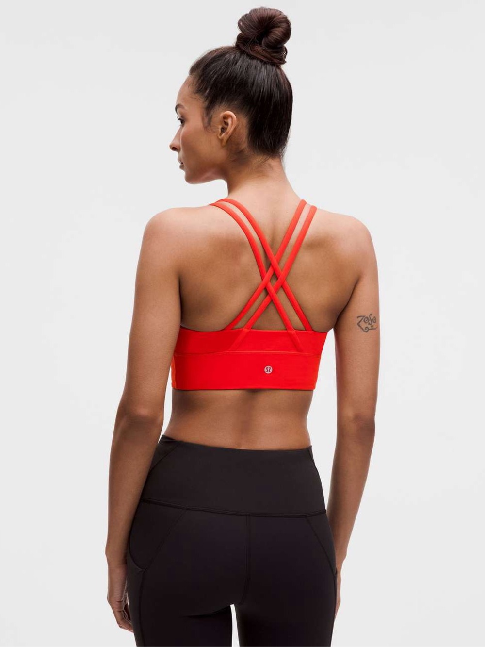 Lululemon Energy Longline Bra *Medium Support, B–D Cups in Hot Heat